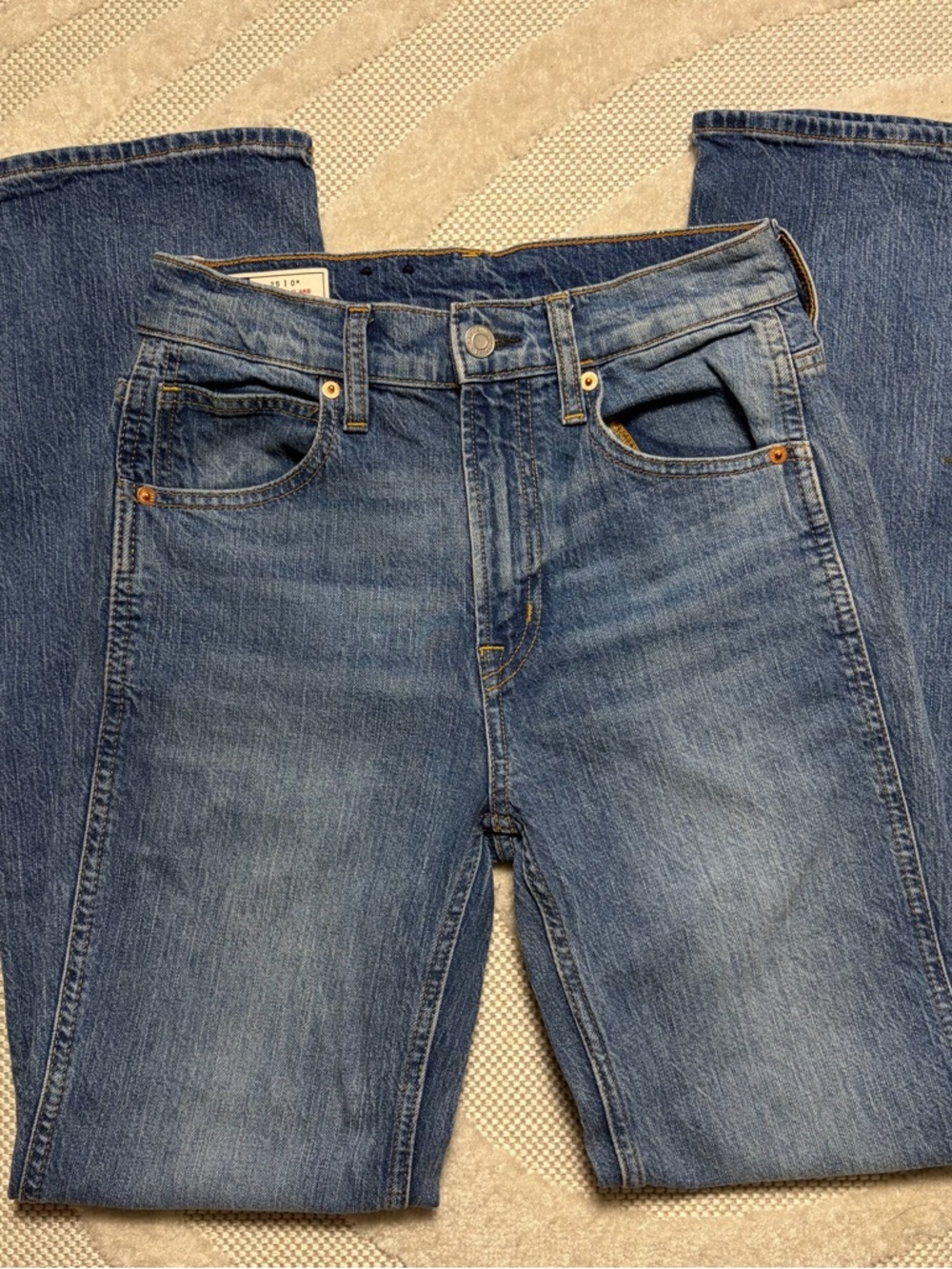 GAP Vintage Flare High Rise Jeans Medium Indigo 25 Blue Denim Fall Boho Classic